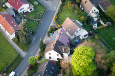 Ortsteil Grünwettersbach in Karlsruhe im Bundesland Baden-Württemberg, Deutschland aus der Luft betrachtet