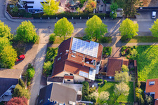 Ruländerstr im Ortsteil Stupferich in Karlsruhe im Bundesland Baden-Württemberg, Deutschland von oben gesehen