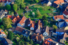 Luftaufnahme von Palmbacher Straße im Ortsteil Stupferich in Karlsruhe im Bundesland Baden-Württemberg, Deutschland