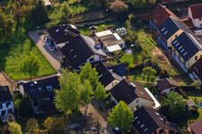 Stutenpferchstr im Ortsteil Stupferich in Karlsruhe im Bundesland Baden-Württemberg, Deutschland von oben gesehen