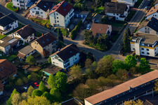 Gänsbergstr im Ortsteil Stupferich in Karlsruhe im Bundesland Baden-Württemberg, Deutschland von oben gesehen