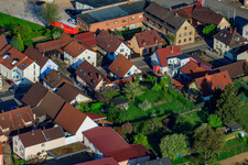 Thomashofstr im Ortsteil Stupferich in Karlsruhe im Bundesland Baden-Württemberg, Deutschland aus der Luft