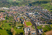 Berghausen von Südosten in Pfinztal im Bundesland Baden-Württemberg, Deutschland