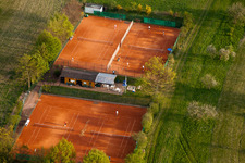 Luftaufnahme von Tennisclub im Ortsteil Völkersbach in Malsch im Bundesland Baden-Württemberg, Deutschland