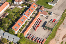 Nahverkehrs- und Bus- Depot der Städtischen Verkehrsbetriebe VRN in Landau in der Pfalz im Bundesland Rheinland-Pfalz, Deutschland