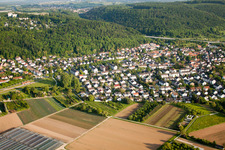 Wolfartsweier aus Nordwesten in Karlsruhe im Bundesland Baden-Württemberg, Deutschland