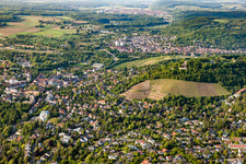Luftaufnahme von Stadtteil Geigersberg im Stadtgebiet im Ortsteil Durlach in Karlsruhe im Bundesland Baden-Württemberg, Deutschland