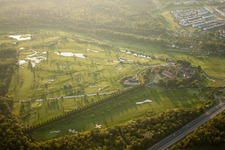 Luftaufnahme von Karlsruhe, Golf Club Hofgut Scheibenhardt e.V im Ortsteil Beiertheim-Bulach im Bundesland Baden-Württemberg, Deutschland
