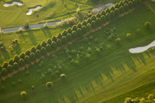 Schrägluftbild von Karlsruhe, Golf Club Hofgut Scheibenhardt e.V im Ortsteil Beiertheim-Bulach im Bundesland Baden-Württemberg, Deutschland