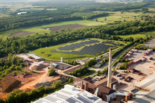 Technische Anlagen im Industriegebiet WIENERBERGER MALSCH im Ortsteil Rot in Malsch im Bundesland Baden-Württemberg, Deutschland aus der Luft