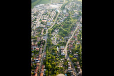 Christusgemeinde in Wiesloch im Bundesland Baden-Württemberg, Deutschland von oben gesehen