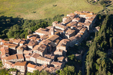 Luftbild von Civitella Marittima im Bundesland Toscana, Italien