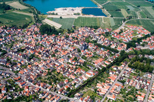 Dorfansicht von Osten in Leimersheim im Bundesland Rheinland-Pfalz, Deutschland
