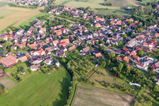Luftbild von Dorf - Ansicht im Ortsteil Linx in Rheinau im Bundesland Baden-Württemberg, Deutschland