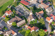 Luftaufnahme von Dorf - Ansicht im Ortsteil Linx in Rheinau im Bundesland Baden-Württemberg, Deutschland