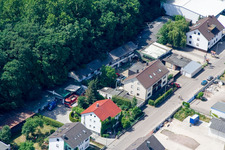 Elsässer Straße in Kandel im Bundesland Rheinland-Pfalz, Deutschland vom Flugzeug aus