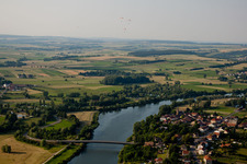 Luftbild von Malling im Bundesland Moselle, Frankreich