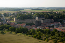 Luftaufnahme von Rodemack im Bundesland Moselle, Frankreich