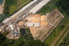 Germersheim, Möbel- und Holzwerk Nolte im Bundesland Rheinland-Pfalz, Deutschland von oben gesehen