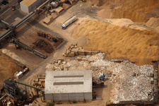 Germersheim, Möbel- und Holzwerk Nolte im Bundesland Rheinland-Pfalz, Deutschland vom Flugzeug aus