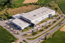 ADA Cosmetics International GmbH im Ortsteil Bodersweier in Kehl im Bundesland Baden-Württemberg, Deutschland vom Flugzeug aus