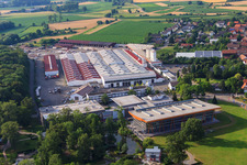 Fa. Weber-Haus im Ortsteil Linx in Rheinau im Bundesland Baden-Württemberg, Deutschland von oben