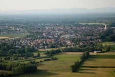 Bischwiller im Bundesland Bas-Rhin, Frankreich vom Flugzeug aus