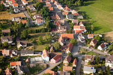 Schrägluftbild von Bischwiller im Bundesland Bas-Rhin, Frankreich