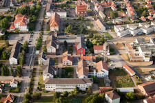 Bischwiller im Bundesland Bas-Rhin, Frankreich aus der Drohnenperspektive