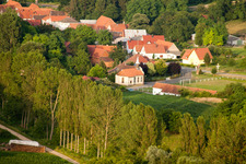 Luftbild von Neewiller-près-Lauterbourg im Bundesland Bas-Rhin, Frankreich