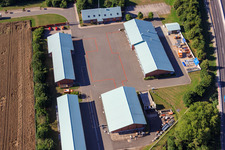 Autobahnmeisterei in Kandel im Bundesland Rheinland-Pfalz, Deutschland von oben