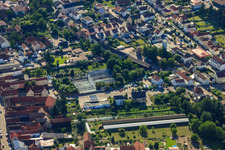 Neue Landstr in Rülzheim im Bundesland Rheinland-Pfalz, Deutschland von oben