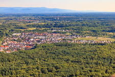 Stadtansicht von Norden in Jockgrim im Bundesland Rheinland-Pfalz, Deutschland