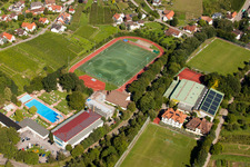 Südbadische Sportschule, FC Neuweier im Ortsteil Steinbach in Baden-Baden im Bundesland Baden-Württemberg, Deutschland aus der Luft betrachtet