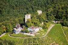 Luftaufnahme von Bühl, Burg Windeck im Ortsteil Riegel im Bundesland Baden-Württemberg, Deutschland