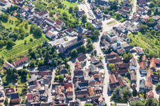 Luftbild von Ortsansicht der Straßen und Häuser der Wohngebiete in Lauf im Ortsteil Aspich im Bundesland Baden-Württemberg, Deutschland