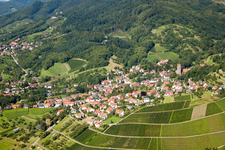 Ortsteil Neusatz in Bühl im Bundesland Baden-Württemberg, Deutschland aus der Luft