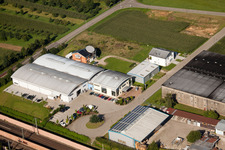 Luftbild von Ottersweier, Fa. Print Equipment GmbH im Ortsteil Hatzenweier im Bundesland Baden-Württemberg, Deutschland