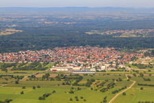 Ortsansicht an der B36 von Osten in Bietigheim im Bundesland Baden-Württemberg, Deutschland