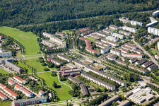 Otto Wels Straße im Ortsteil Oberreut in Karlsruhe im Bundesland Baden-Württemberg, Deutschland