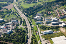 Verlauf der Straßenführung L605 im Ortsteil Beiertheim - Bulach in Karlsruhe im Ortsteil Beiertheim-Bulach im Bundesland Baden-Württemberg, Deutschland