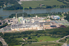 Stora Enso von Osten im Ortsteil Knielingen in Karlsruhe im Bundesland Baden-Württemberg, Deutschland