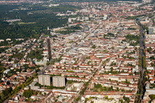 KA, zw. Kaiserallee und Kriegsstr im Ortsteil Weststadt in Karlsruhe im Bundesland Baden-Württemberg, Deutschland