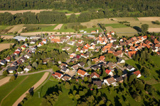 Dietenhausen von Westen in Keltern im Bundesland Baden-Württemberg, Deutschland