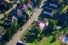 Winzerstr im Ortsteil Ellmendingen in Keltern im Bundesland Baden-Württemberg, Deutschland aus der Vogelperspektive