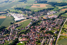 Luftbild von Dorfansicht im Ortsteil Helmstadt in Helmstadt-Bargen im Bundesland Baden-Württemberg, Deutschland