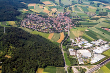 Luftbild von Ortsteil Dühren in Sinsheim im Bundesland Baden-Württemberg, Deutschland