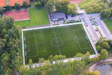 Neuer Kunstrasenfussballplatz in Kandel im Bundesland Rheinland-Pfalz, Deutschland