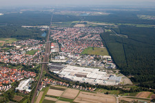 Ortsteil Graben in Graben-Neudorf im Bundesland Baden-Württemberg, Deutschland von oben