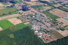 Dorfansicht von Südwesten in Westheim im Bundesland Rheinland-Pfalz, Deutschland